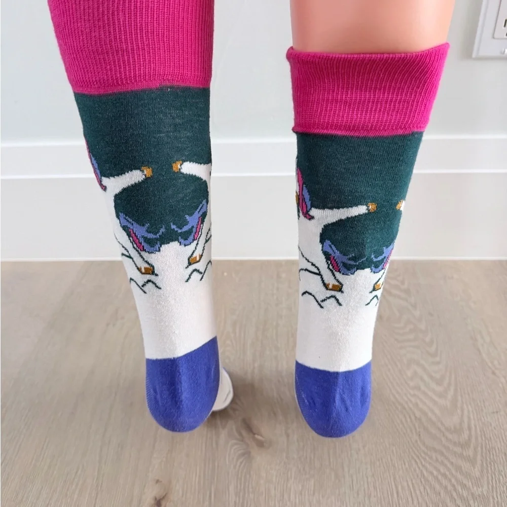 New Unicorn Patterned Socks - Pink, Green, White, Blue